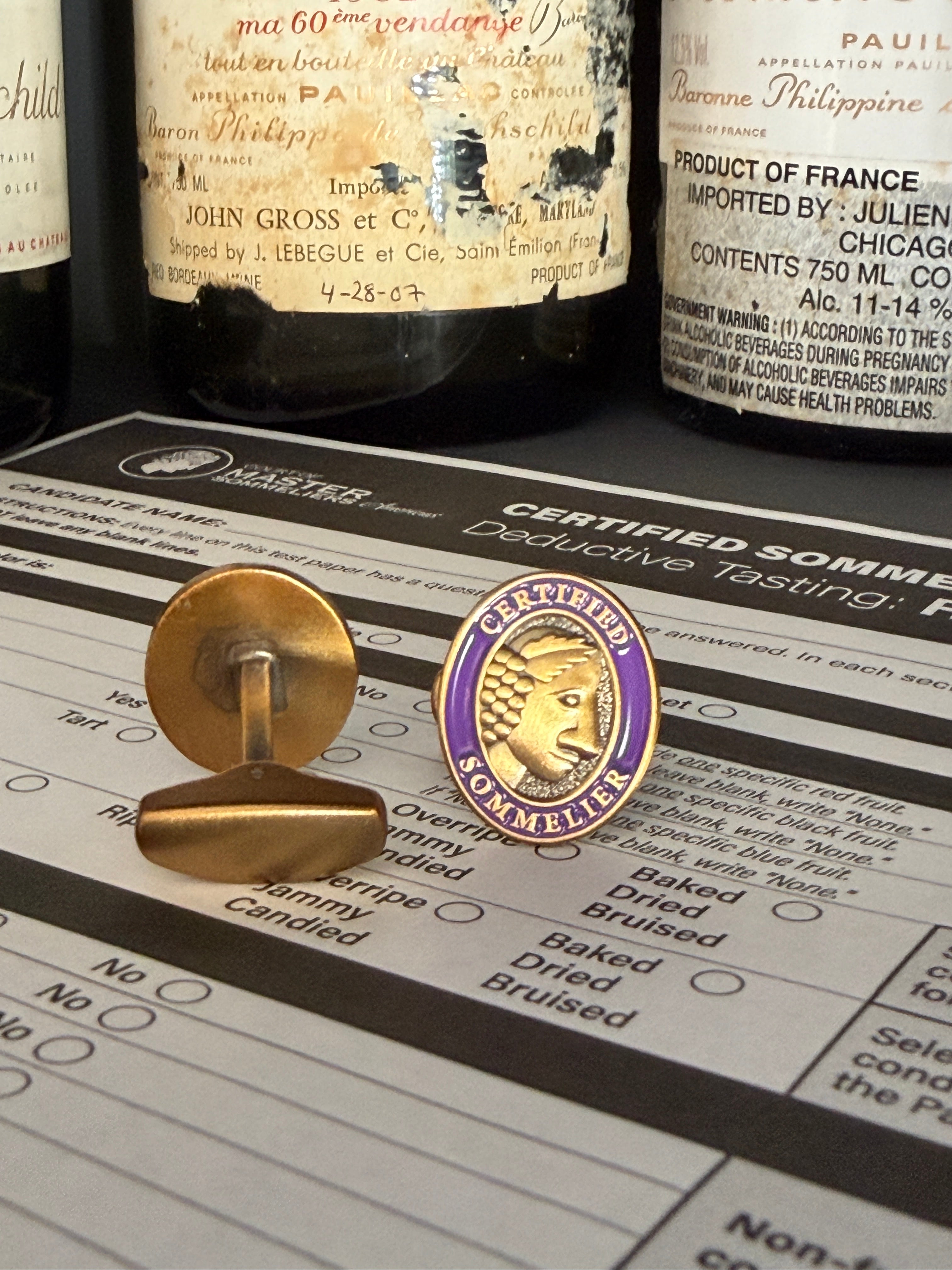 Certified Sommelier Cuff Links