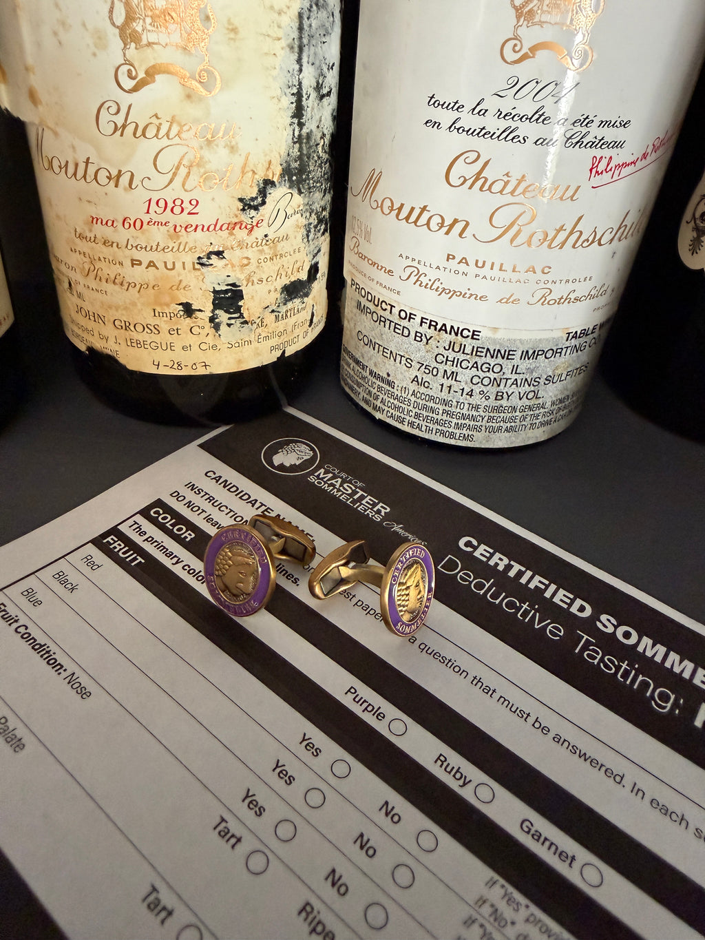 Certified Sommelier Cuff Links